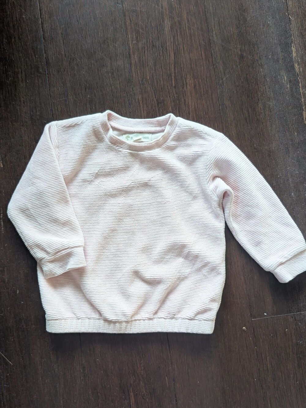 Tucker + Tate Light Pink Ribbed Crewneck Sweatshirt